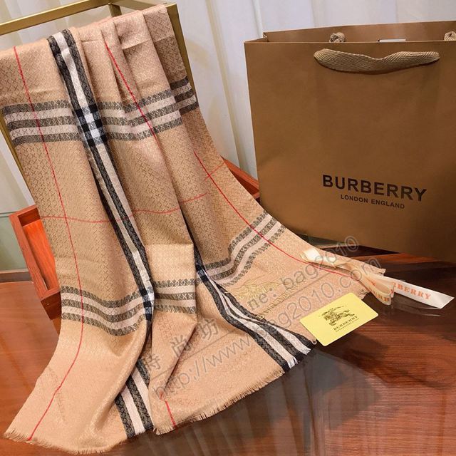 Burberry圍巾 2019年度最新力作 巴寶莉羊絨混紡格子長圍巾  llwj6474